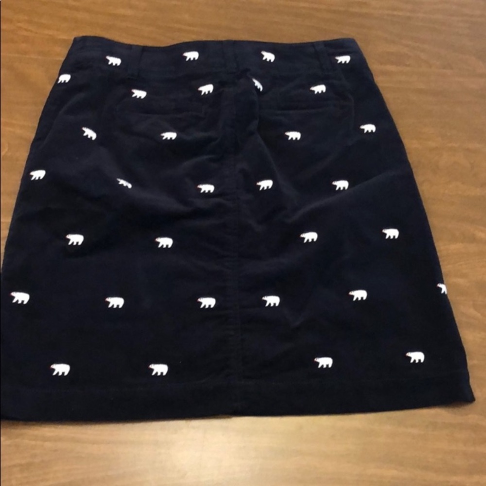 NWT Talbots Navy Blue Velvet Embroidered Polar Bear Skirt - Picture 4 of 6